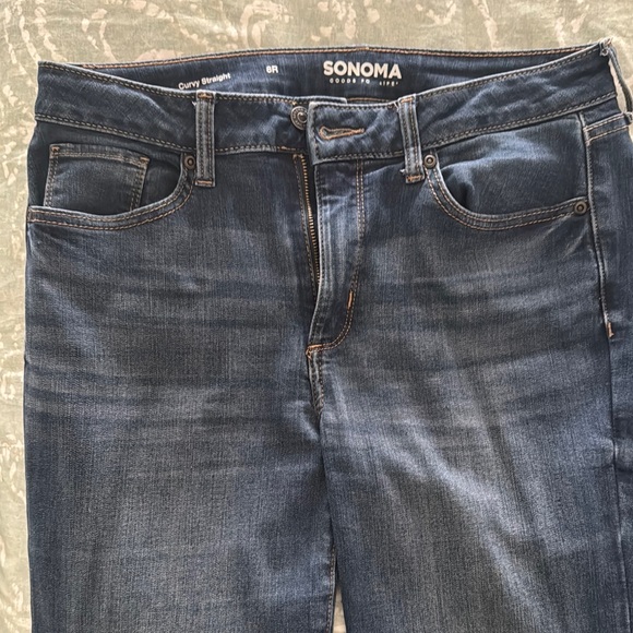 Sonoma Curvy Straight Blue Jeans - Picture 5 of 7